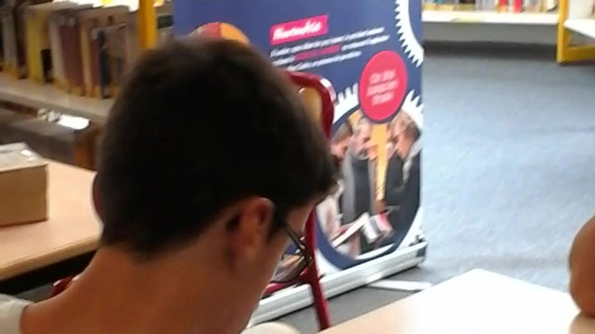 Les élèves au travail au CDI du Lycée - 19 octobre 2018